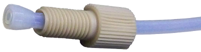 Compression fitting to 1/16 inch or 1/8 inch OD plastic tubing